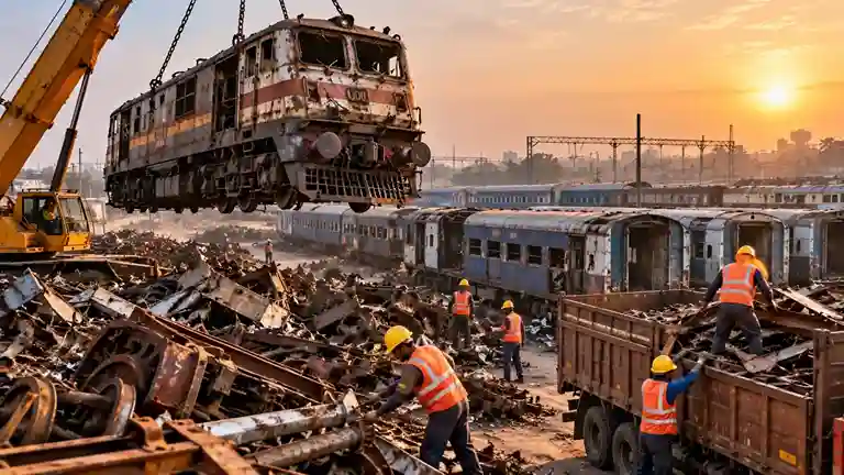 Railways Scrap Sale Earnings   ‘ઝીરો સ્ક્રેપ’ પોલિસીની મોટી સફળતા ૫,૦૦૦ મેટ્રિક ટન આયર્ન સ્ક્રેપનો નિકાલ કરીને રેલવે પ્રશાસને તિજોરી છલકાવી