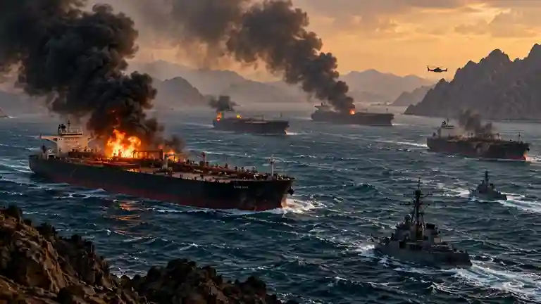 Iran Strait Of Hormuz Oil Tankers Attack હોર્મુઝની ખાડીમાં ૪ ઓઇલ ટેન્કરો ઉડાવી દીધા ઈરાનના સનસનાટીપૂર્ણ દાવાથી સમગ્ર વિશ્વમાં ખળભળાટ!