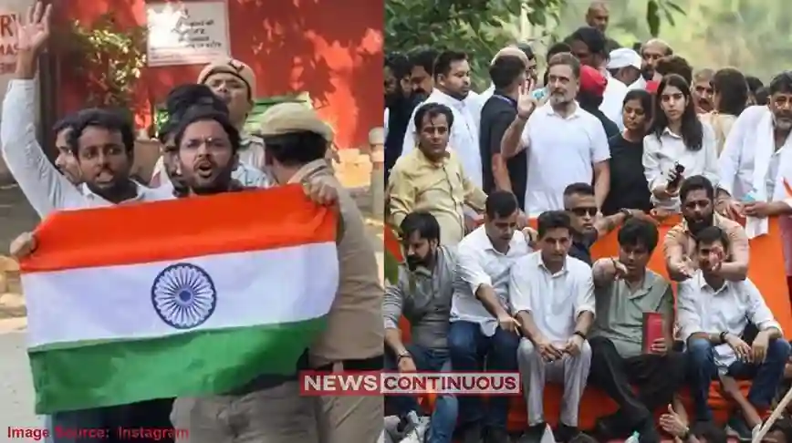 Jantar Mantar CJP Protest ગૃહ મંત્રાલયની મનાઈ છતાં જંતરમંતર પર વિરોધ પ્રદર્શન; બેરિકેડ્સ તોડી લહેરાવ્યો રાષ્ટ્રધ્વજ, પોલીસે ફરી કરી અટકાયત