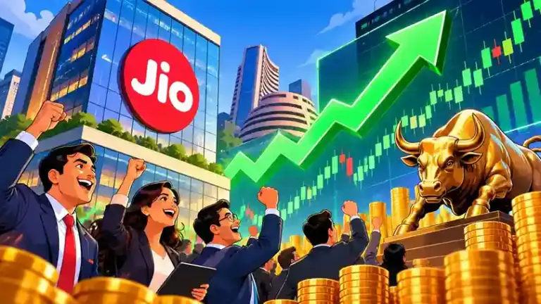 Jio Platforms Share Price Surge  દલાલ સ્ટ્રીટ પર જિયોનો બુલ રન!  ૫ મિનિટમાં ₹૬૭ હજાર કરોડની સંપત્તિ વધી! શું હજુ પણ ખરીદીની તક છે?