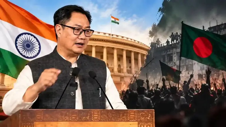 Kiren Rijiju Regime Change Warning  'કાન ખોલીને સાંભળી લો, આ ભારત છે બાંગ્લાદેશ નથી' વિપક્ષી નેતાઓના 'રિજીમ ચેન્જ' નિવેદન પર કિરેન રિજિજુની કડક ચેતવણી