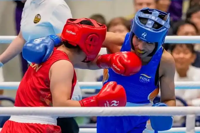 Lovlina Borgohain Asian Games Gold લવલીના બોરગોહેને રચ્યો ઈતિહાસ ચીનની ઝિયાઈ બાઓને 50થી હરાવી વિમેન્સ 75 કિગ્રામાં જીત્યો ગોલ્ડ મેડલ