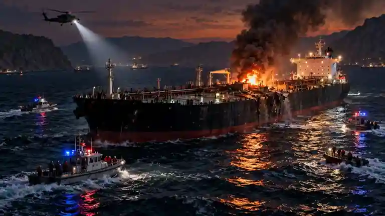 MT Petro Dolphin Drone Attack Hormuz હોર્મુઝની ખાડીમાં જહાજ પર ભયાનક એટેક! ઓઇલ ટેન્કર પરથી ૨ ભારતીય નાવિકો ગુમ FSUI ની વિદેશ મંત્રાલયને ઈમરજન્સી અપીલ