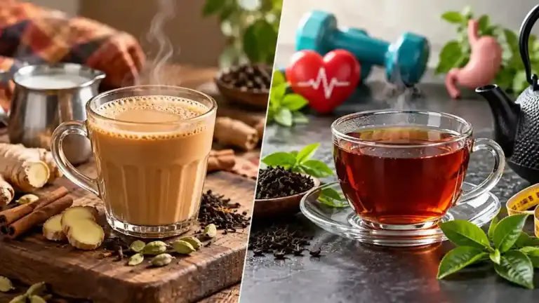 Milk Tea vs Black Tea Health Comparison  દૂધવાળી ચા કે બ્લેક ટી, સ્વાસ્થ્ય માટે કઈ વધારે ફાયદાકારક? જાણો પાચન, વજન અને હૃદય પર થતી અસર