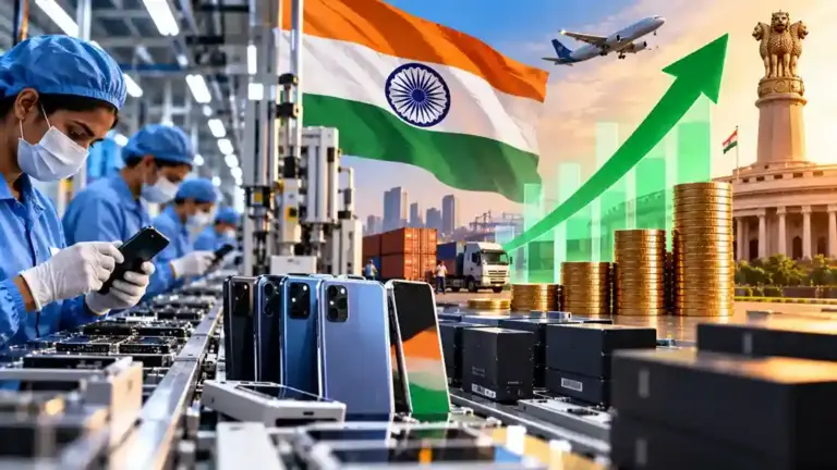 Mobile PLI Scheme Big Success  મોદી સરકારની મોબાઈલ PLI સ્કીમ સુપરહિટ ₹૧૯,૦૦૦ કરોડના ઇન્સેન્ટિવ સામે તિજોરીમાં ₹૩.૨૫ લાખ કરોડનો ટેક્સ ઠલવાયો