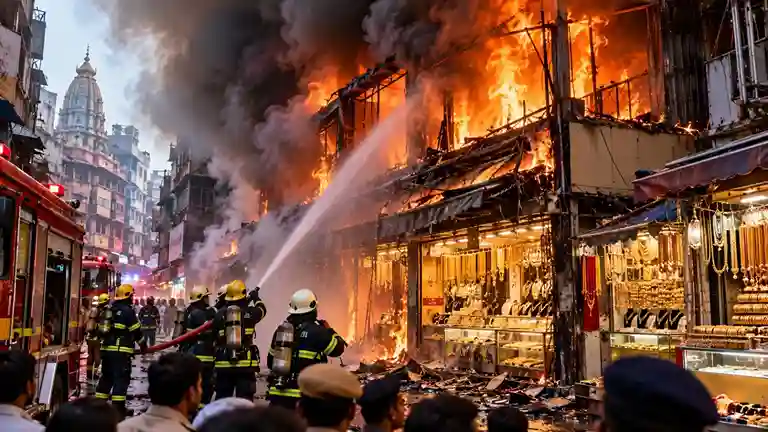 Mumbai Fire Bhuleshwar  મુંબઈના ભુલેશ્વર માર્કેટમાં ભીષણ આગ ઇમિટેશન જ્વેલરીની દુકાન બળીને ખાખ, ઈમારત ખાલી કરાવાઈ