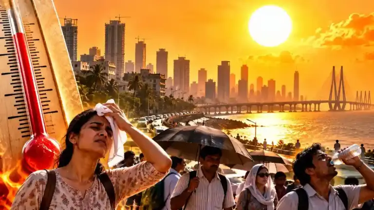 Mumbai Heat Wave  મુંબઈ ભઠ્ઠીની જેમ શેકાયું! પારો સીધો ૩૮.૨ ડિગ્રીને પાર ૭ દિવસમાં બીજી વાર હીટવેવ ત્રાટકતાં મુંબઈગરાઓની હાલત કફોડી!