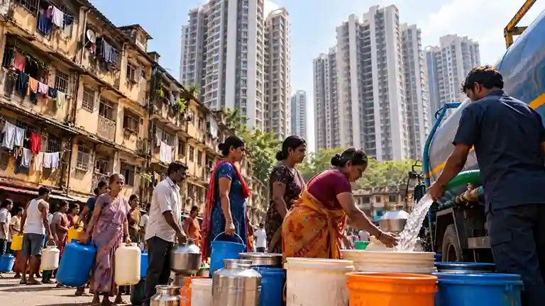 Mumbai Water Shortage ચાલીમાંથી ગગનચુંબી ટાવરમાં ગયા પણ નસીબ ન બદલાયું! રહીશો પાણી માટે વલખાં મારવા મજબૂર ૨૦ મિનિટમાં નળ બંધ!
