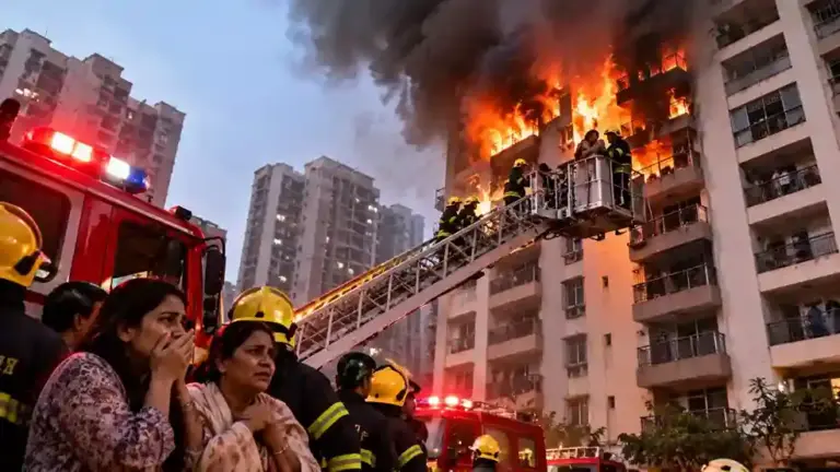 Nalasopara Building Fire  નાલાસોપારાની બહુમાળી ઈમારતમાં વહેલી સવારે ભભૂકી આગ; ગૂંગળામણથી ૨ મહિલાઓના મોત, ફાયર બ્રિગેડે ૧૫ નાગરિકોને બચાવ્યા