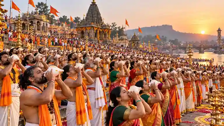 Nashik Shankhnaad World Record ચેન્નઈથી ખાસ મંગાવાયેલા શંખ અને સાડા પાંચ મિનિટ સુધી અવિરત ગુંજ! નાસિકના ઇતિહાસમાં સુવર્ણ અક્ષરે નોંધાયો આ વર્લ્ડ રેકોર્ડ
