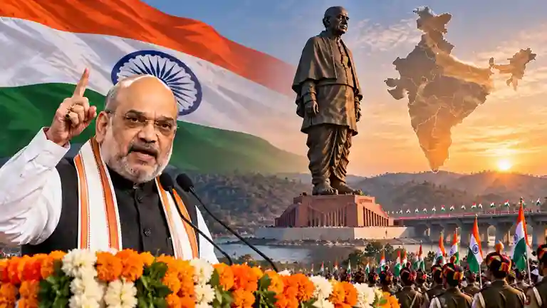 National Unity Day Amit Shah Speech સરદાર પટેલે આઝાદી પછી માત્ર ૧,૨૧૮ દિવસમાં અશક્ય કામ શક્ય કરી બતાવ્યું રાષ્ટ્રીય એકતા દિવસે અમિત શાહનું મોટું નિવેદન