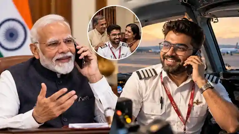 PM Modi Calls Pilot Smit Machhar સ્મિત માછરને સીધો નરેન્દ્ર મોદીનો ફોન પરિજનોને આપ્યું મોટું વચન, 180 મુસાફરો માટે લડનાર ગુજરાતી સપૂતના લીધા ખબરઅંતર