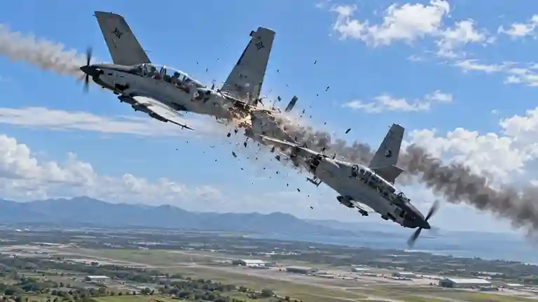 Philippines Air Force Plane Crash  ફિલિપાઈન્સ એરફોર્સના બે વિમાન આકાશમાં સામસામે અથડાયા ચાર પાઈલટોના કમકમાટીભર્યા મોત!
