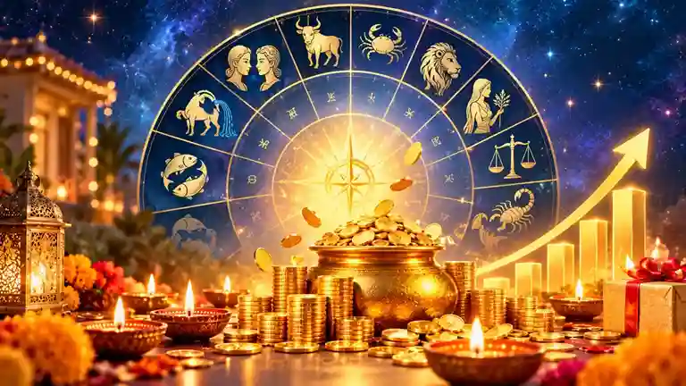 Post Diwali Lucky Zodiac Signs   દિવાળી બાદ ગ્રહગોચર પલટાશે લક્ષ્મી કૃપાથી આ ૬ ભાગ્યશાળી રાશિઓનું સુવર્ણ વર્ષ શરૂ; કારકિર્દી અને વેપારમાં પ્રચંડ વૃદ્ધિ