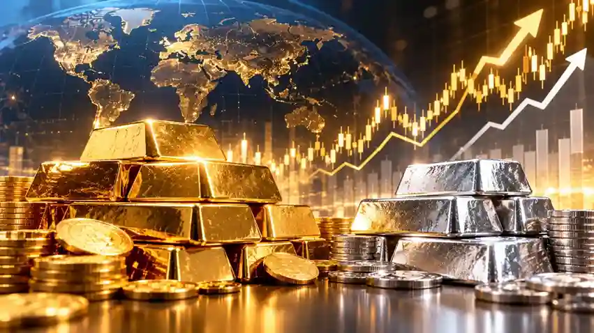 Precious Metals Price Surge વાયદા બજાર ખુલતાં જ તેજીનું તોફાન! ચાંદીમાં મોટો ઉછાળો, સોનું પણ મોંઘું જાણો આજના ઉછાળા પાછળનું મોટું કારણ