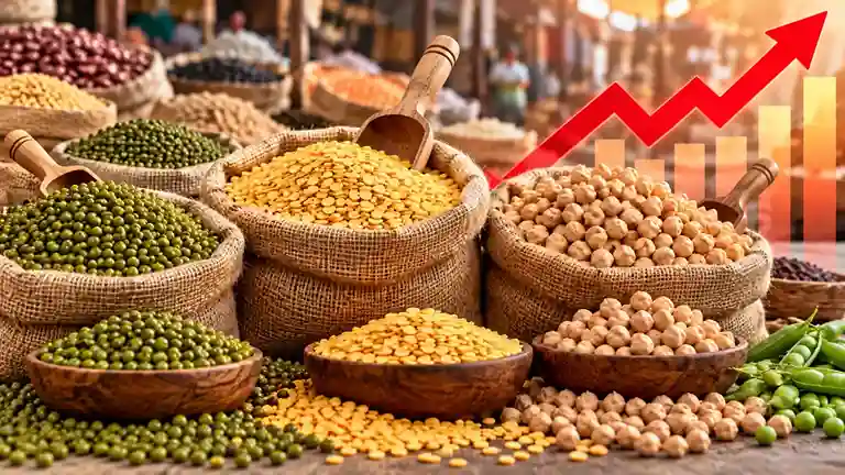 Pulses Price Hike કઠોળના ભાવમાં ભડકો ચણા, મગ અને વટાણા સહિતના મુખ્ય કઠોળના ભાવમાં 11 ટકા સુધીનો તોતિંગ વધારો