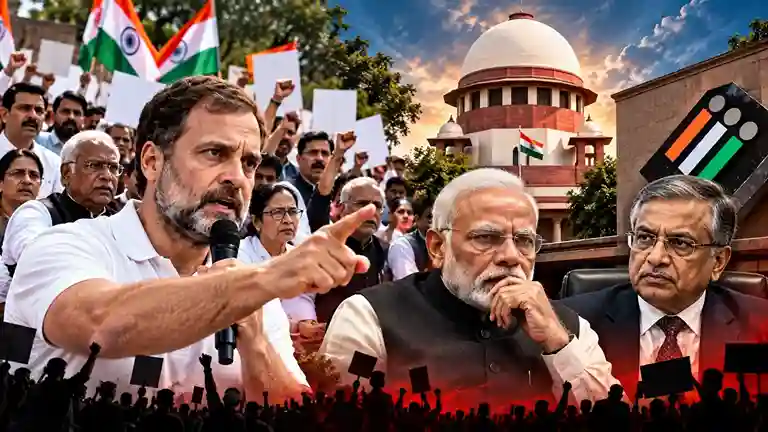 Rahul Gandhi Action Guarantee જંતરમંતરથી રાજઘાટ સુધી વિપક્ષનું શક્તિપ્રદર્શન! સંસદ સભ્યોની અટકાયત છતાં આંદોલન તેજ રાહુલ ગાંધી બોલ્યા 'CEC એ રાજીનામું આપવું જ પડશે'