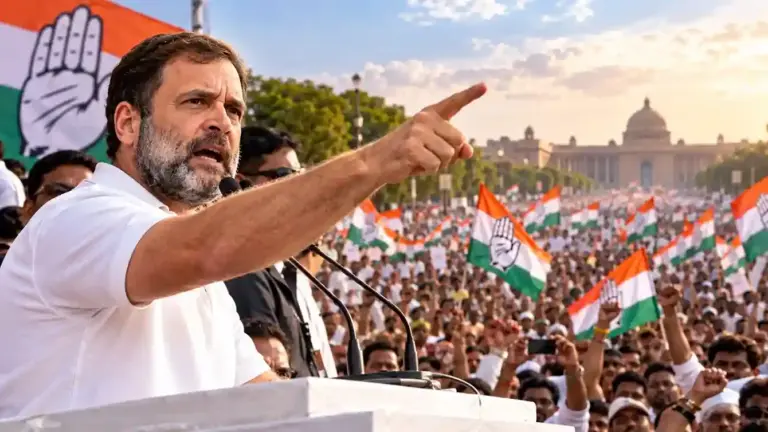Rahul Gandhi Vote Chori Rally Appeal  ૧ નવેમ્બરની મહારૅલી માટે રાહુલ ગાંધીનું આહ્વાન; કહ્યું 'વોટ ચોરી વિરુદ્ધની લડાઈ કોઈ પક્ષની નહીં, દેશના બંધારણની છે'