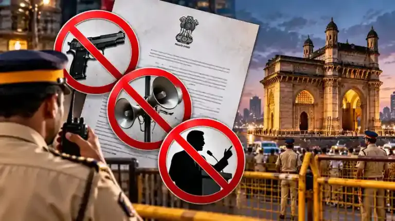 Section 37 Imposed In Mumbai મુંબઈમાં ૧ મહિના સુધી કલમ ૩૭ લાગુ હથિયાર, લાઉડસ્પીકર અને ભડકાઉ ભાષણો પર કડક પ્રતિબંધ!