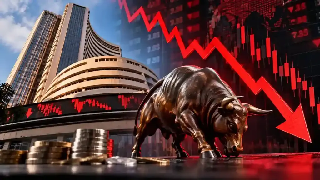 Share Market Crash શેરબજારમાં ફરી કડાકો ચારેતરફ વેચવાલીના વંટોળ વચ્ચે જિયોના આઈપીઓ લિસ્ટિંગે મચાવી ધૂમ; રોકાણકારો થયા માલામાલ