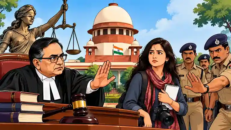 Supreme Court on Woman Journalist Arrest   મહિલા પત્રકારની ધરપકડ પર સુપ્રીમ કોર્ટે મૂકી રોક દિલ્હી પોલીસને કડક કાર્યવાહી ન કરવાનો આદેશ