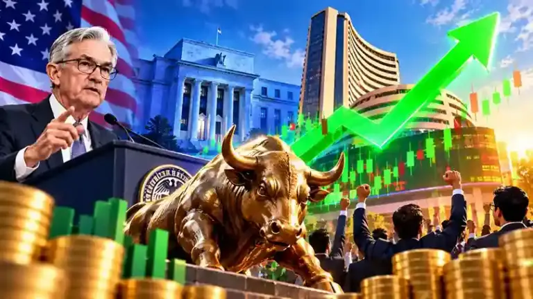 US Fed Policy Impact Sensex Rally  અમેરિકામાં લેવાયેલા એક મોટા ફેંસલા બાદ શેરબજારમાં તોફાની તેજી સેન્સેક્સ ૬૦૦ પોઈન્ટથી વધુ ઉછળ્યો