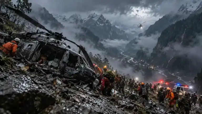 Uttarakhand Joshimath Helicopter Crash  ઊંડી ખીણમાં ધડાકા સાથે કાટમાળ વિખેરાયો! બદ્રીનાથ ધામથી યાત્રાળુઓને લઈને નીકળેલું હેલિકોપ્ટર ક્રેશ; પાઇલટ સહિત ૬ ના મોતના અહેવાલ